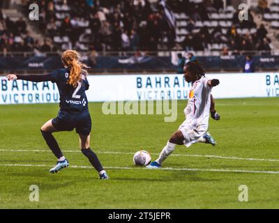 Lyon, France. 05 novembre 2023. Melchie Dumornay (6) de l'OL en action lors du match D1 Arkema entre le Paris FC et l'Olympique Lyonnais au Stade Charlety à Paris. (Pauline FIGUET/SPP) crédit : SPP Sport Press photo. /Alamy Live News Banque D'Images