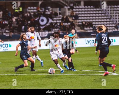Lyon, France. 05 novembre 2023. Melchie Dumornay (6) de l'OL en action lors du match D1 Arkema entre le Paris FC et l'Olympique Lyonnais au Stade Charlety à Paris. (Pauline FIGUET/SPP) crédit : SPP Sport Press photo. /Alamy Live News Banque D'Images