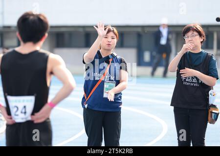 Tokyo, Japon. 5 novembre 2023. Athlétisme : 20e Championnats nationaux d'athlétisme sourds du Japon au stade du parc olympique Komazawa à Tokyo, Japon . Crédit : AFLO SPORT/Alamy Live News Banque D'Images