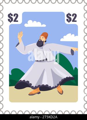 Thaïlande Culture musulmane, carte postale ou TAD Illustration de Vecteur