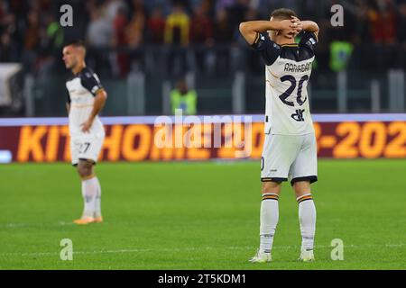 Rome, Italie. 05 novembre 2023. Rome, Italie 06.11.2023 : en action lors du match de football Italie Serie A TIM 2023-2024 jour 11, AS Roma vs US Lecce au Stade Olympique de Rome. Crédit : Agence photo indépendante/Alamy Live News Banque D'Images