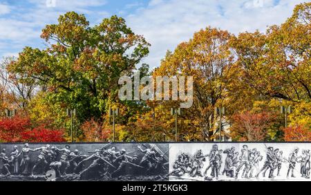 Washington, DC - 30 octobre 2023 : Mémorial des forces expéditionnaires américaines dans le parc John Pershing, Mémorial de la Grande Guerre mondiale Banque D'Images