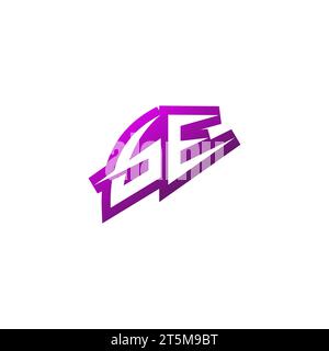 Logo GE Premium logo initial eSport et concept de conception de jeu Illustration de Vecteur