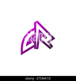 Logo LR Premium logo initial eSport et concept de conception de jeu Illustration de Vecteur