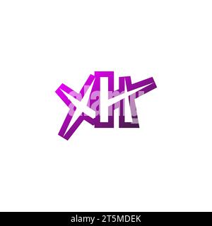 Logo XH Premium logo initial eSport et concept de conception de jeu Illustration de Vecteur
