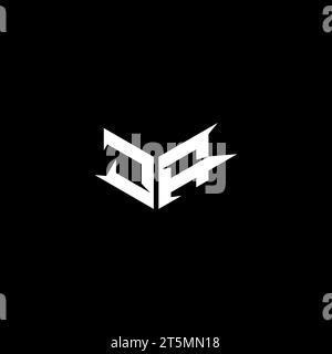 Logo de l'emblème JA Premium concept initial d'eSport et de conception de jeu Illustration de Vecteur