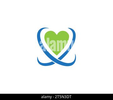 modèle de conception de logo d'amour médical Illustration de Vecteur