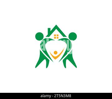 Modèle de vecteur de conception de logo Homecare Illustration de Vecteur