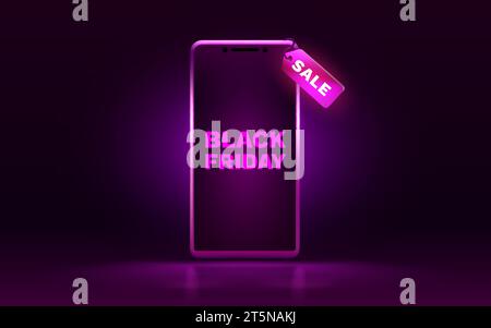 Black Friday grosse vente, bannière de jour d'offre, pourcentage de promotion. Vecteur Illustration de Vecteur