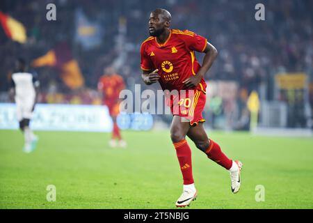 Rome, Italie. 05 novembre 2023. Romelu Lukaku de Roma en action lors du championnat italien Serie A match de football entre L'AS Roma et l'US Lecce le 5 novembre 2023 au Stadio Olimpico à Rome, Italie - photo Federico Proietti/DPPI crédit : DPPI Media/Alamy Live News Banque D'Images