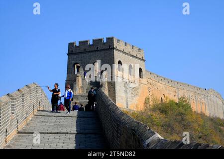 VILLE DE CHENGDE - 19 OCTOBRE : paysage de la Grande Muraille de Jinshanling, le 19 octobre 2014, comté de Luanping, province de Hebei, Chine Banque D'Images