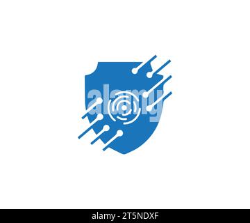 Modèle de vecteur de conception de logo de sécurité Illustration de Vecteur