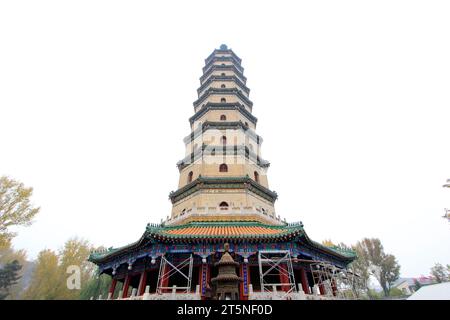 VILLE DE CHENGDE - OCTOBRE 20 : stupas dans l'architecture paysagère du temple de YongYou，station de montagne de chengde, le 20 octobre 2014, ville de Chengde, province du Hebei Banque D'Images