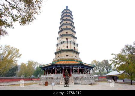 VILLE DE CHENGDE - OCTOBRE 20 : stupas dans l'architecture paysagère du temple de YongYou，station de montagne de chengde, le 20 octobre 2014, ville de Chengde, province du Hebei Banque D'Images