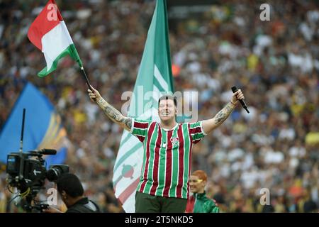 Rio de Janeiro, Brésil, 4 novembre 2023. Chanteur et compositeur Ferrugem, lors d'un concert au stade Maracanã, dans la ville de Rio de Janeiro. Banque D'Images