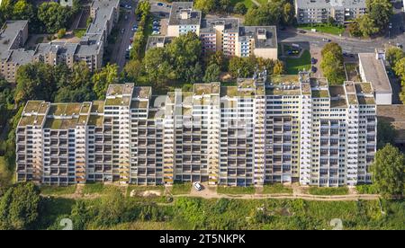 Vue aérienne, gratte-ciel complexe résidentiel Hannibal II, Dorstfeld, Dortmund, région de la Ruhr, Rhénanie du Nord-Westphalie, Allemagne, DE, Europe, propriété t Banque D'Images