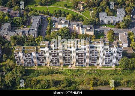 Vue aérienne, gratte-ciel complexe résidentiel Hannibal II, Dorstfeld, Dortmund, région de la Ruhr, Rhénanie du Nord-Westphalie, Allemagne, DE, Europe, propriété t Banque D'Images