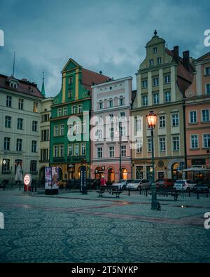 Bâtiments à Plac Solny à Wrocław, Pologne Banque D'Images