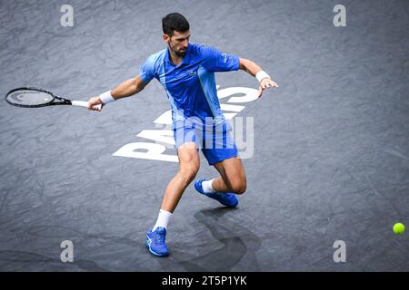Paris, France. 05 novembre 2023. Novak DJOKOVIC de Serbie lors de la septième journée du tournoi de tennis Rolex Paris Masters 2023, ATP Masters 1000 le 05 novembre 2023 à Accor Arena à Paris, France - photo Matthieu Mirville/DPPI crédit : DPPI Media/Alamy Live News Banque D'Images