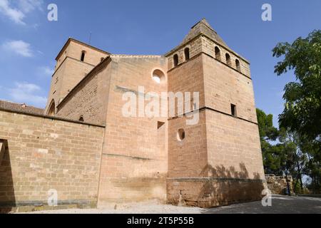 Alcaniz, château du XIIe-XIIIe siècle (Castillo de los Calatravos).Bajo Aragon, Teruel, Aragon, Espagne. Banque D'Images