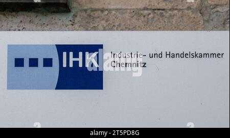 Chemnitz, Allemagne. 06 novembre 2023. Vue du siège de IHK Chemnitz dans le centre-ville. La Chambre est responsable des membres du sud-ouest de la Saxe. Crédit : Hendrik Schmidt/dpa/Alamy Live News Banque D'Images