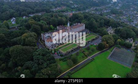 L'ex-École nautique nationale de Portishead. Photo prise sur le DJI Mini 3 en octobre 2023. Banque D'Images