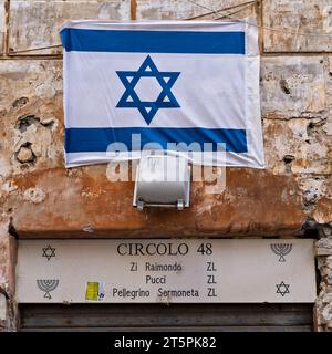 Circolo dei Ragazzi del '48 (Club des garçons de '48), au coeur du Ghetto de Rome, Italie, Europe, Union européenne, UE. Banque D'Images