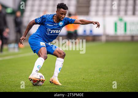 Viborg, Danemark. 05 novembre 2023. Lubambo Musonda (24) de Silkeborg IF vu lors du 3F Superliga match entre Viborg FF et Silkeborg IF à Energi Viborg Arena à Viborg. (Crédit photo : Gonzales photo - Morten Kjaer). Banque D'Images