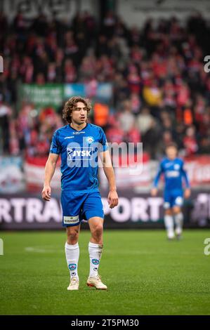 Viborg, Danemark. 05 novembre 2023. Alexander Lind (9) de Silkeborg IF vu lors du 3F Superliga match entre Viborg FF et Silkeborg IF à Energi Viborg Arena à Viborg. (Crédit photo : Gonzales photo - Morten Kjaer). Banque D'Images