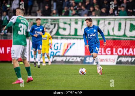 Viborg, Danemark. 05 novembre 2023. Mark Brink (14) de Silkeborg IF vu lors du 3F Superliga match entre Viborg FF et Silkeborg IF à Energi Viborg Arena à Viborg. (Crédit photo : Gonzales photo - Morten Kjaer). Banque D'Images