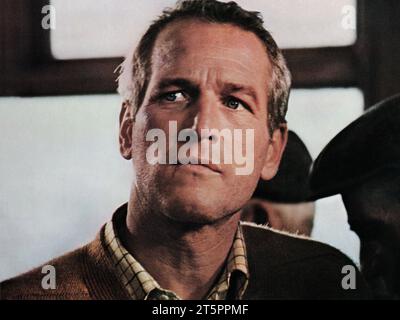 Paul Newman, sur le plateau du film, 'The Mackintosh Mann', Warner Bros., 1973 Banque D'Images