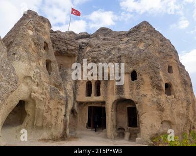 Église Pancarlik en Cappadoce, Turquie. La grotte sculptée une église .Pancarlik complexe bâtiments vue dans la vallée des églises Banque D'Images