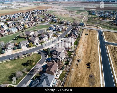Investissement dans l'inventaire de logements de construction de maisons neuves du Colorado. Banque D'Images