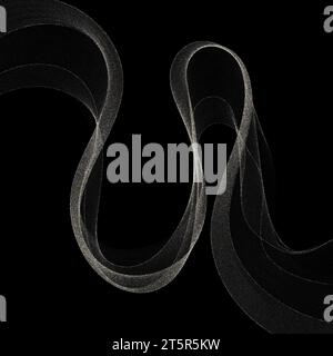 Vague argentée scintillante. Briller. Élément de décoration festive. Banque D'Images