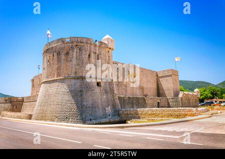 Fort Kastio dans la ville Ston, Croatie. Partie de la fortification défensive de Ston Walls Banque D'Images