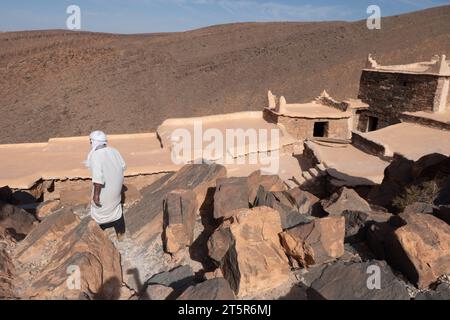 Un des greniers célèbres d'Amtoudi, Agadir n'ID Issa, dans le sud du Maroc Banque D'Images