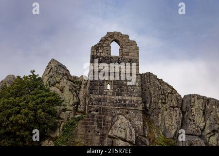 Chapelle sur le rocher, Roche, Cornouailles Banque D'Images