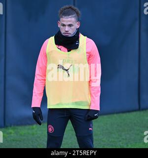 Manchester, Angleterre, 6 novembre 2023. Kalvin Phillips 4# de Manchester City, lors de la séance d'entraînement de Manchester City UEFA Champions League Open (image de crédit : ©Cody Froggatt/Alamy Live News) Banque D'Images