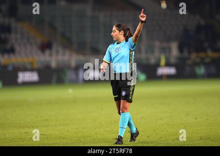 Turin, Italie. 06 novembre 2023. Maria Sole Ferrieri Caputi arbitre du match lors du Torino FC vs US Sassuolo, match de football italien Serie A à Turin, Italie, novembre 06 2023 crédit : Agence photo indépendante/Alamy Live News Banque D'Images