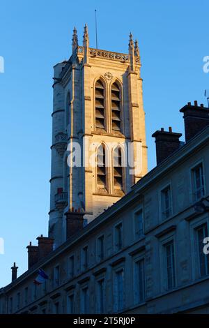 Clocher de Clovis de l'Abbaye de Sainte Geneviève. Abbey était un monastère français à Paris. Banque D'Images