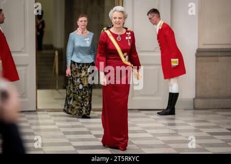 Danemark. 06 novembre 2023. La princesse Benedikte arrive au dîner de gala au château de Christiansborg à Copenhague, le lundi 6 novembre 2023. Le couple royal espagnol effectue une visite d'État de trois jours au Danemark. (Photo : Mads Claus Rasmussen/Ritzau Scanpix) crédit : Ritzau/Alamy Live News Banque D'Images