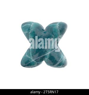 Cracked ICE letter X - petite police 3d Frozen - convient pour la nature, l'hiver ou les sujets liés à Noël Banque D'Images