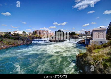 Spokane Falls, Spokane, Washington Banque D'Images