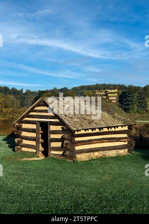 Cabine d'infanterie au parc historique de Valley Forge. Banque D'Images