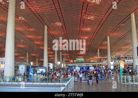 Terminal T3 de l'aéroport international de Beijing Capital, Chine Banque D'Images