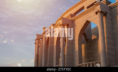 Doha, qatar- 01 novembre 2023 : amphithéâtre dans le village culturel de Katara Banque D'Images