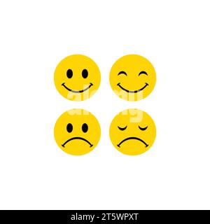 Vecteur d'icône sourire défini Illustration de Vecteur