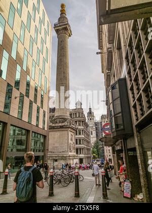 Monument au Grand incendie de Londres, Fish St Hill, Londres Banque D'Images