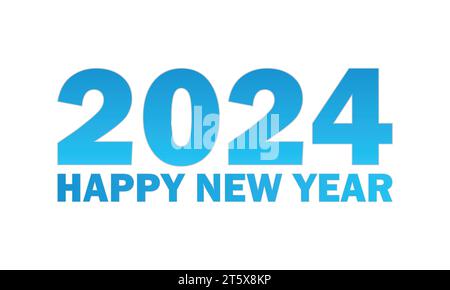 2024 bonne année illustration vectorielle de fond. Concept de célébration. Convient pour carte de voeux, affiche et bannière. Illustration de Vecteur