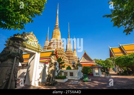 Phra Chedi Rai de Wat Pho, un complexe de temples bouddhistes à Bangkok, Thaïlande. Banque D'Images